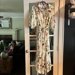NWT Maeve Floral Maxi Dress - Cream with Multicolor Accents